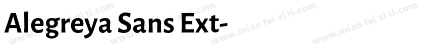 Alegreya Sans Ext字体转换